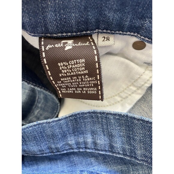 7‎ For All Mankind Women's Dojo Embroidered Pocket Denim Bermuda Shorts 28 - Picture 3 of 9